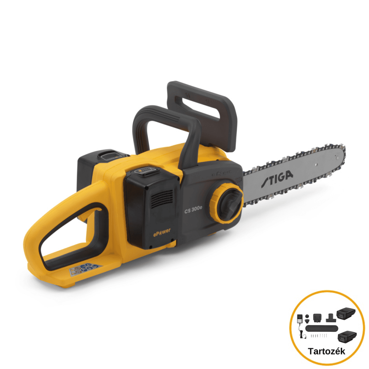 STIGA akkumulátoros láncfűrész CS 300e Kit (akkumulátor és töltő tartozék) termék