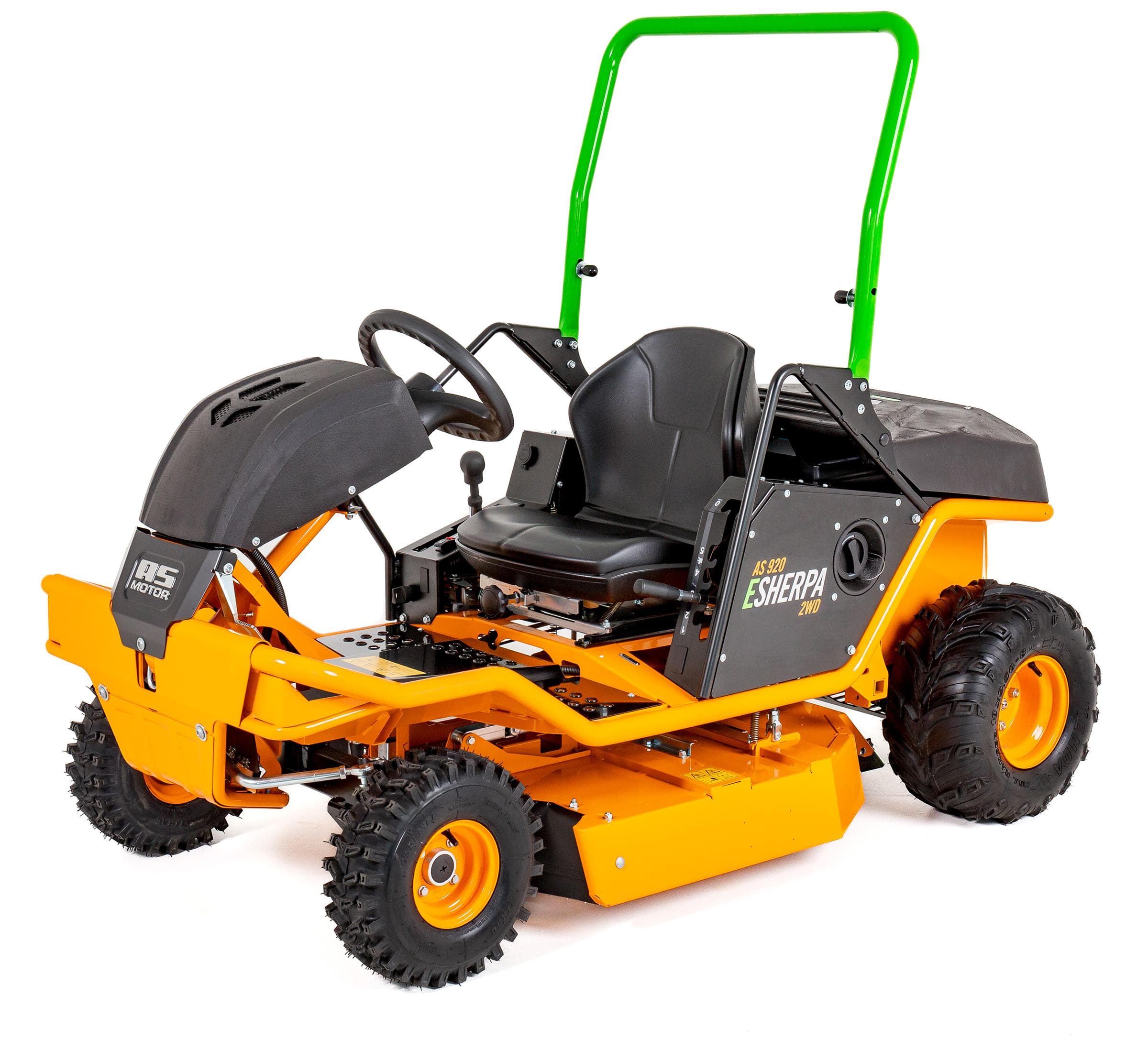 AS-Motor 920 E-Sherpa 2WD felülős magasgazvágó (4 db akkumulátoral, Typ2 töltő nélkül) termék